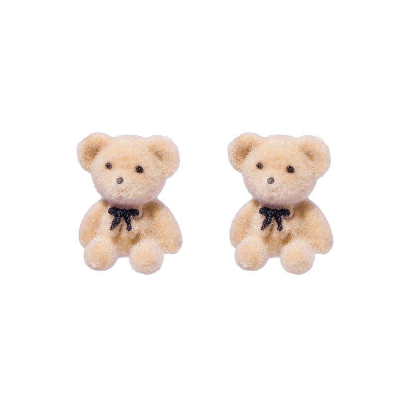 Teddy bear earrings