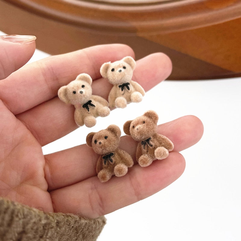 Teddy bear earrings