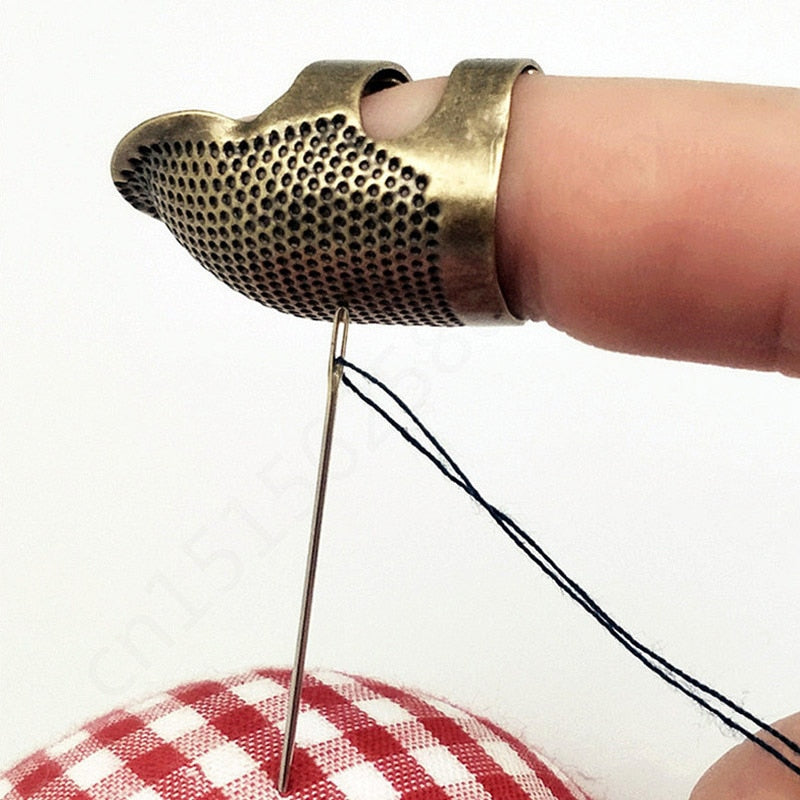 Thimble finger protector and threaders