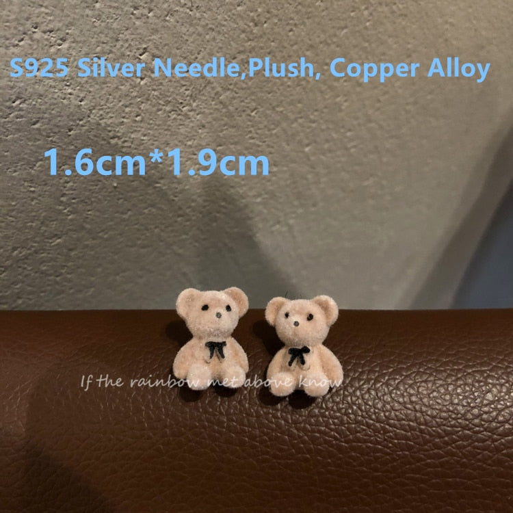 Teddy bear earrings