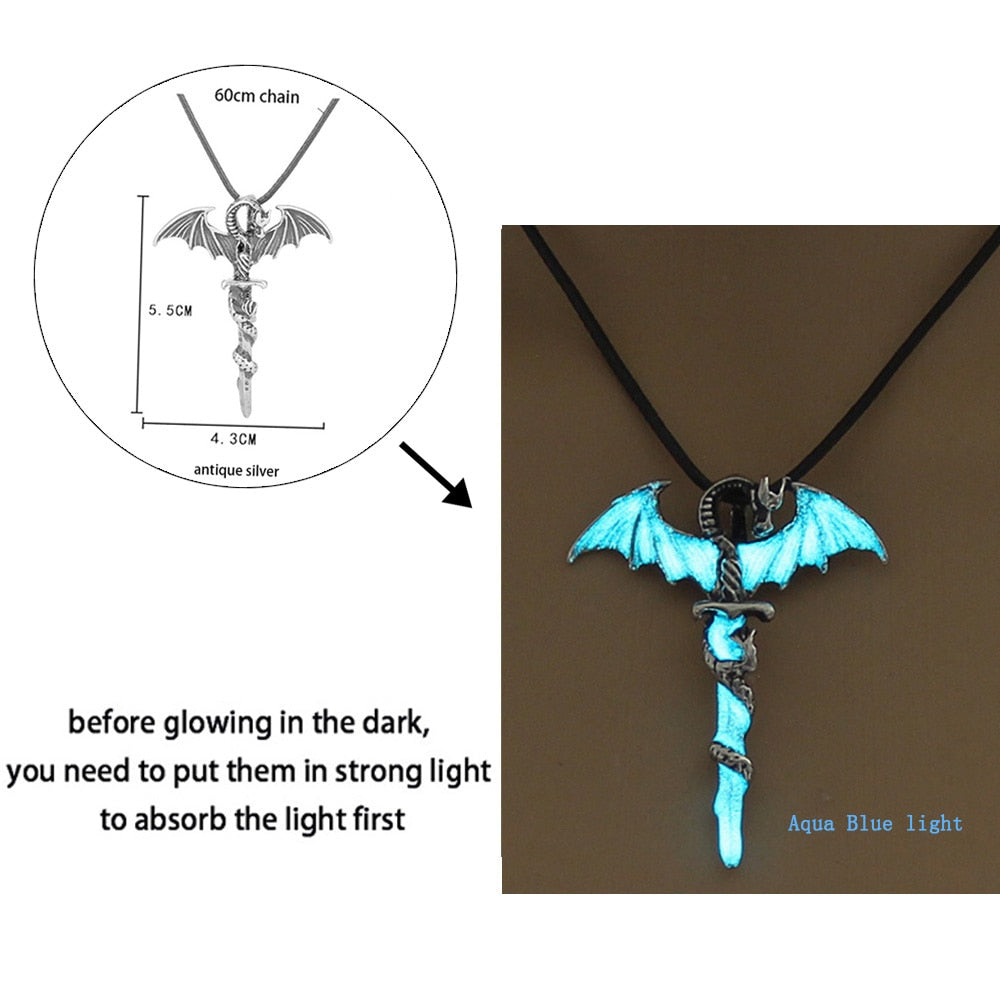 Luminous necklaces and pendants