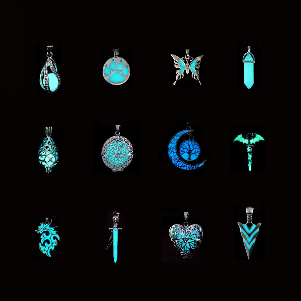 Luminous necklaces and pendants