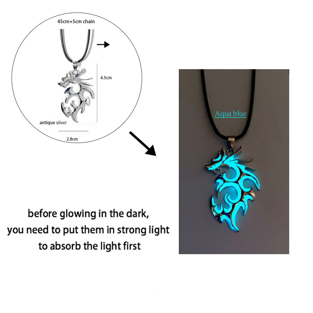 Luminous necklaces and pendants