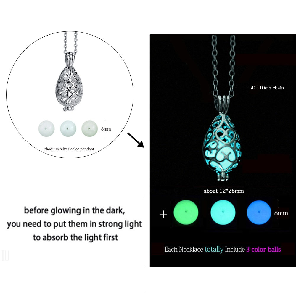 Luminous necklaces and pendants