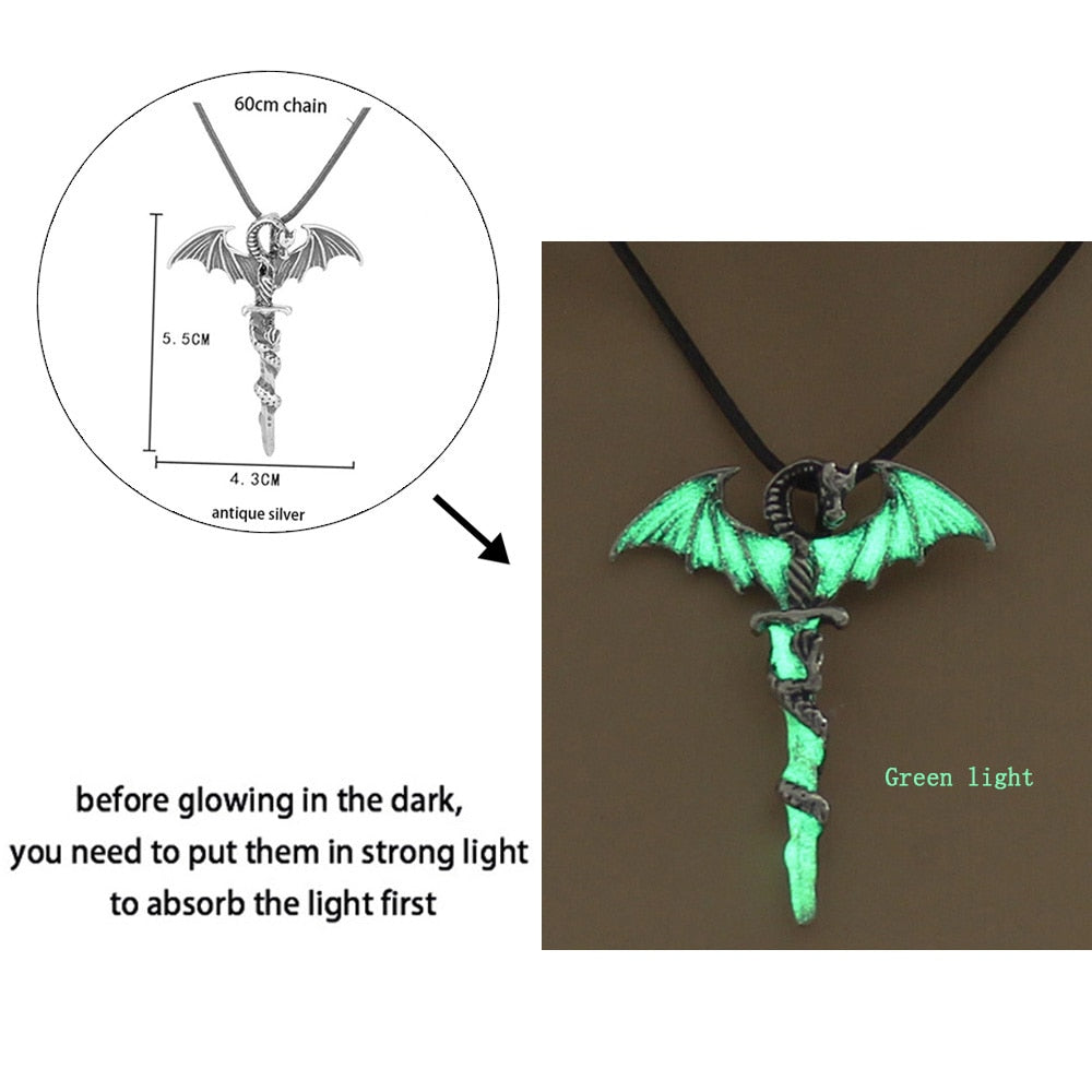 Luminous necklaces and pendants