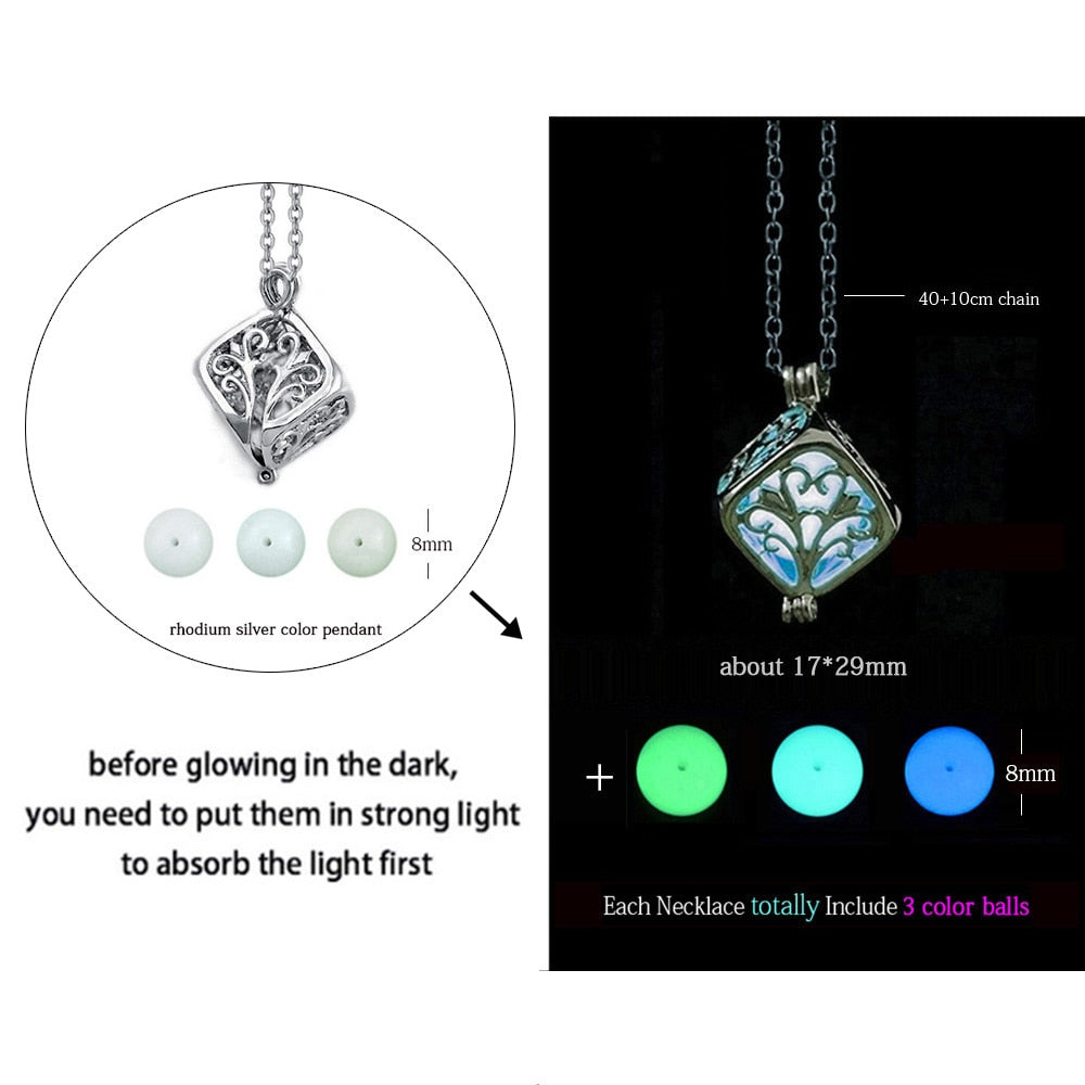 Luminous necklaces and pendants