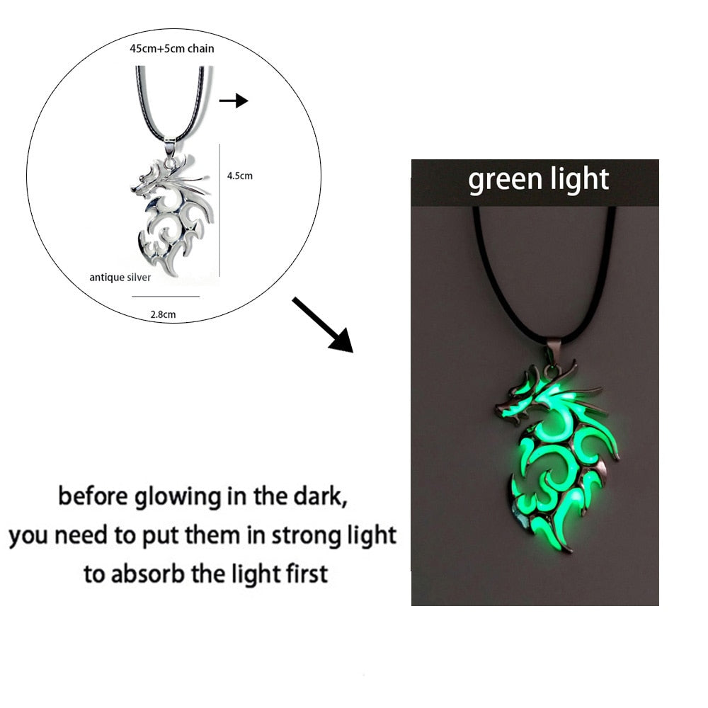 Luminous necklaces and pendants