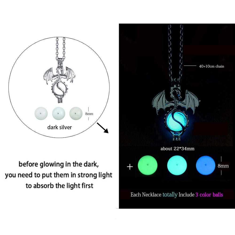 Luminous necklaces and pendants