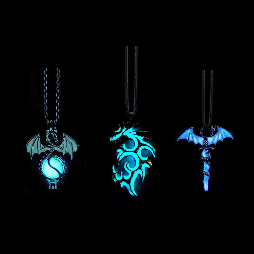 Luminous necklaces and pendants